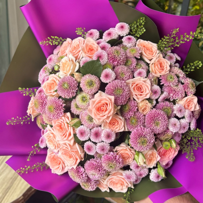 Santini Ve Spray Gül Çiçek Buketi